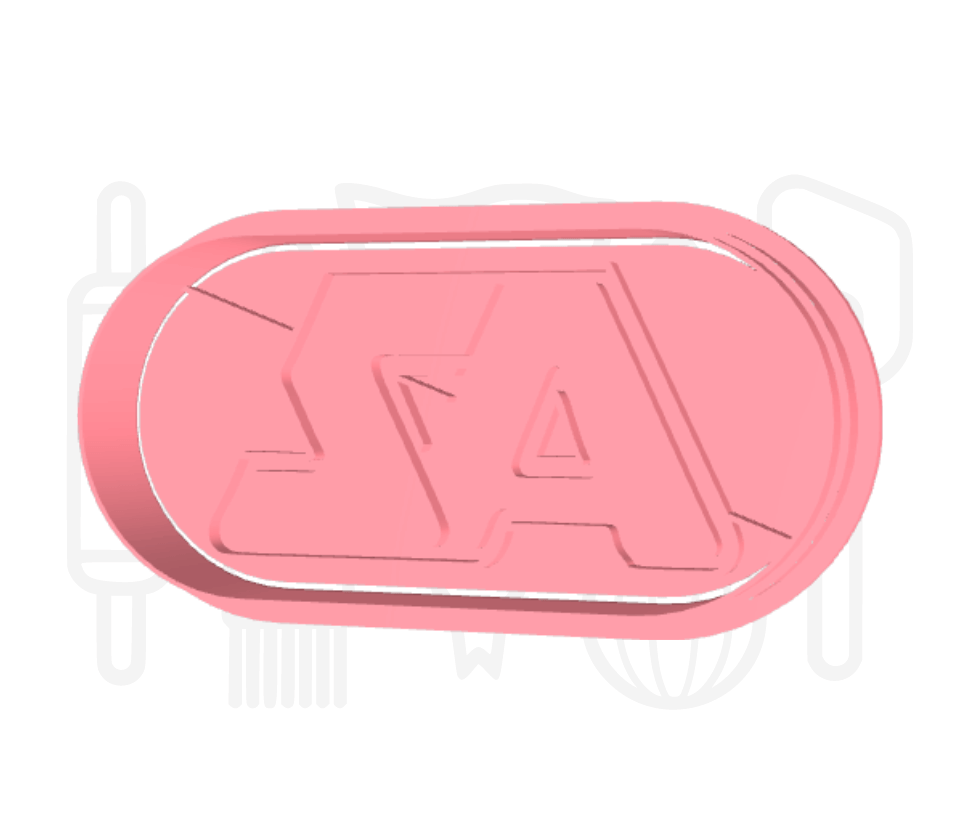 AZ koekjes uitsteker met stempel - 3D geprint