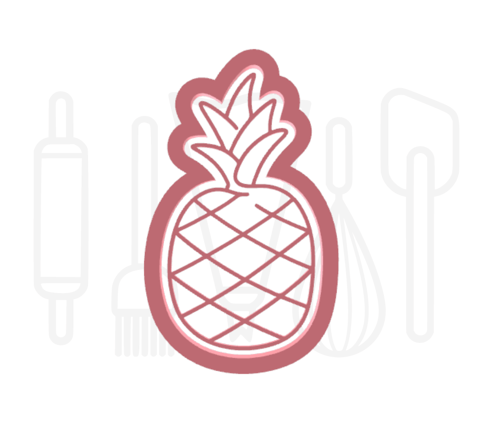 Ananas uitsteker + stempel - 3D-geprint