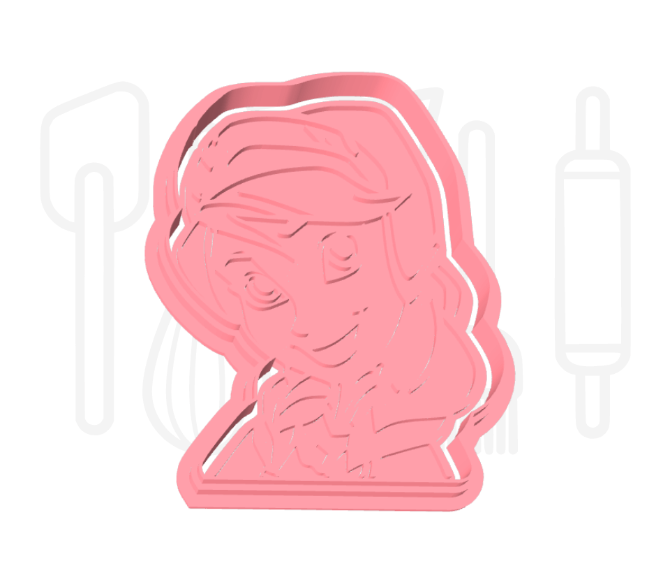 Anna uitsteker + stempel - 3D-geprint