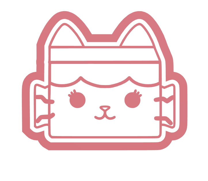 Baby Kitty uitsteker + stempel - 3D-geprint