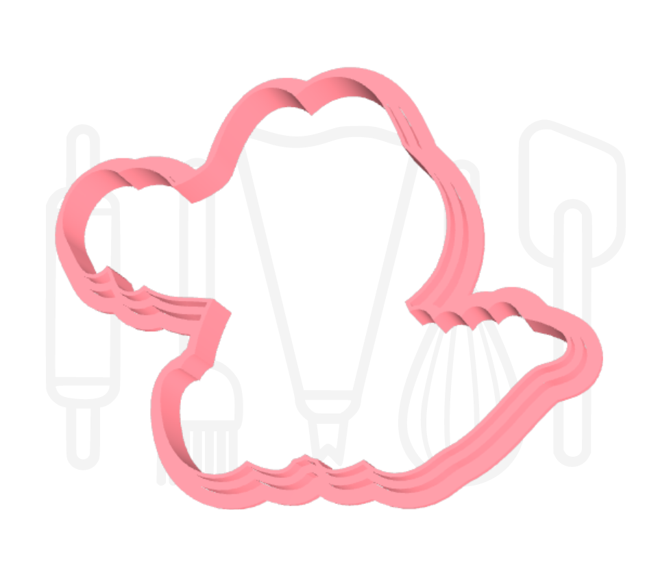 Krokodil uitsteker + stempel - 3D-geprint