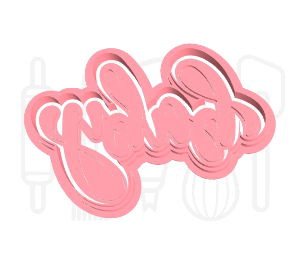 Baby tekst uitsteker + stempel - 3D-geprint
