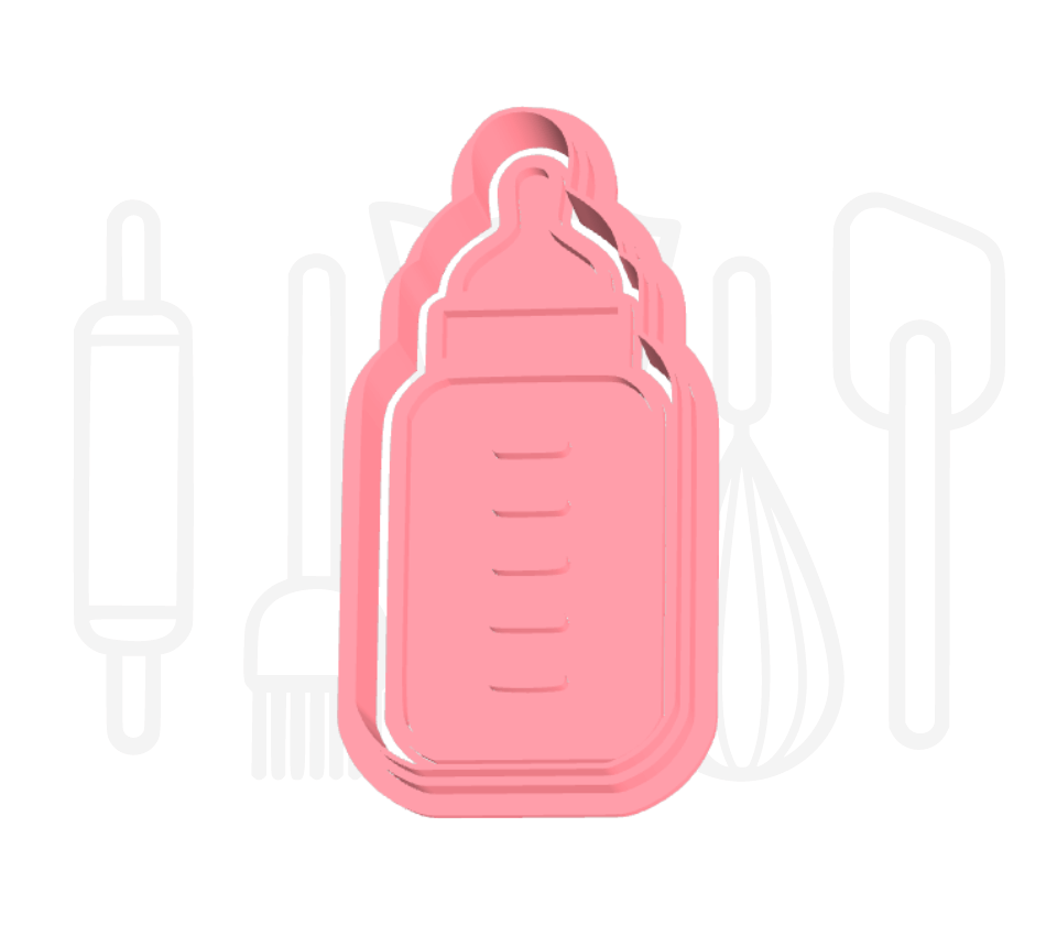 Babyfles uitsteker + stempel - 3D-geprint