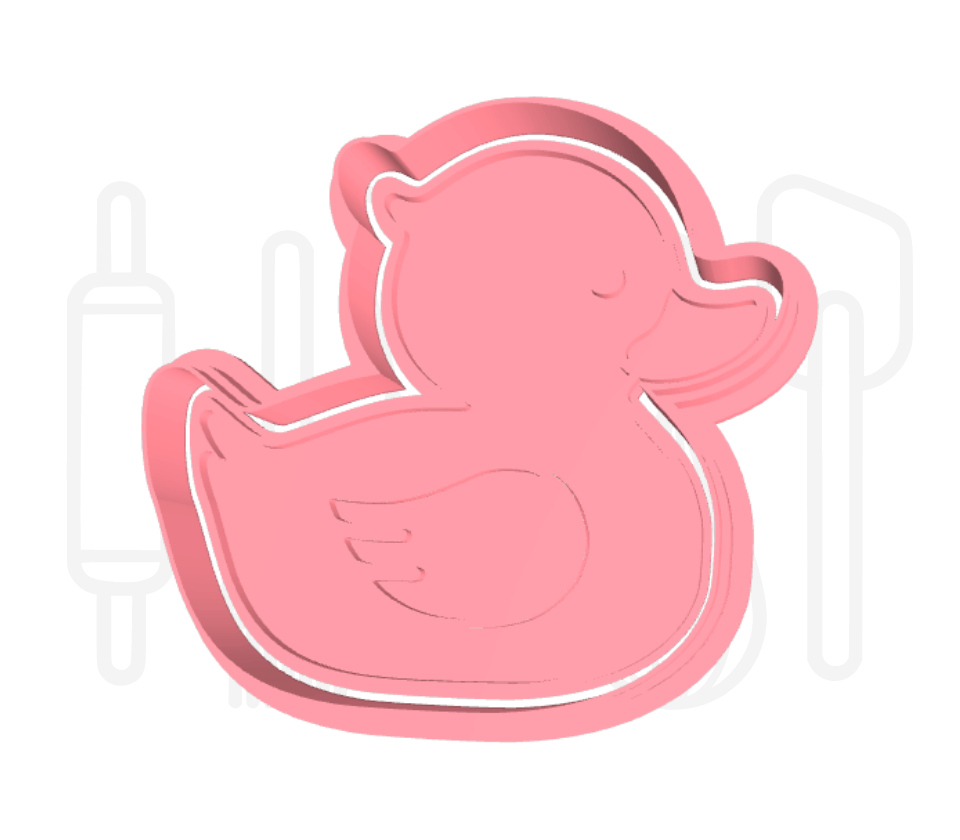 Badeendje uitsteker + stempel - 3D-geprint