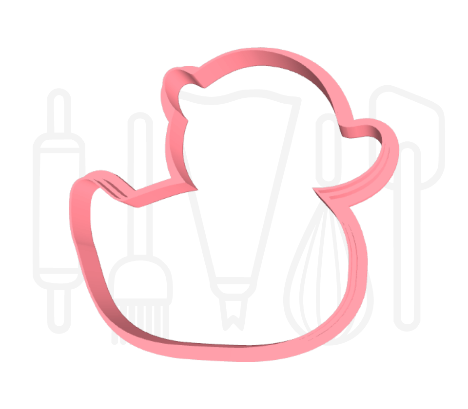 Badeendje uitsteker + stempel - 3D-geprint
