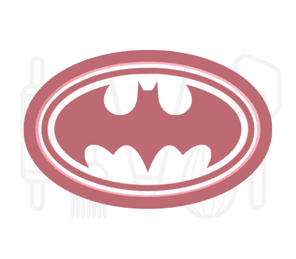 Vleermuis logo uitsteker + stempel - 3D-geprint