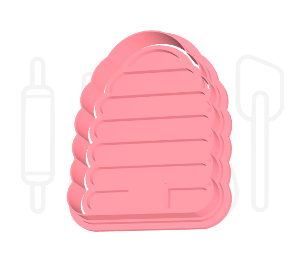Bijenkorf uitsteker + stempel - 3D-geprint