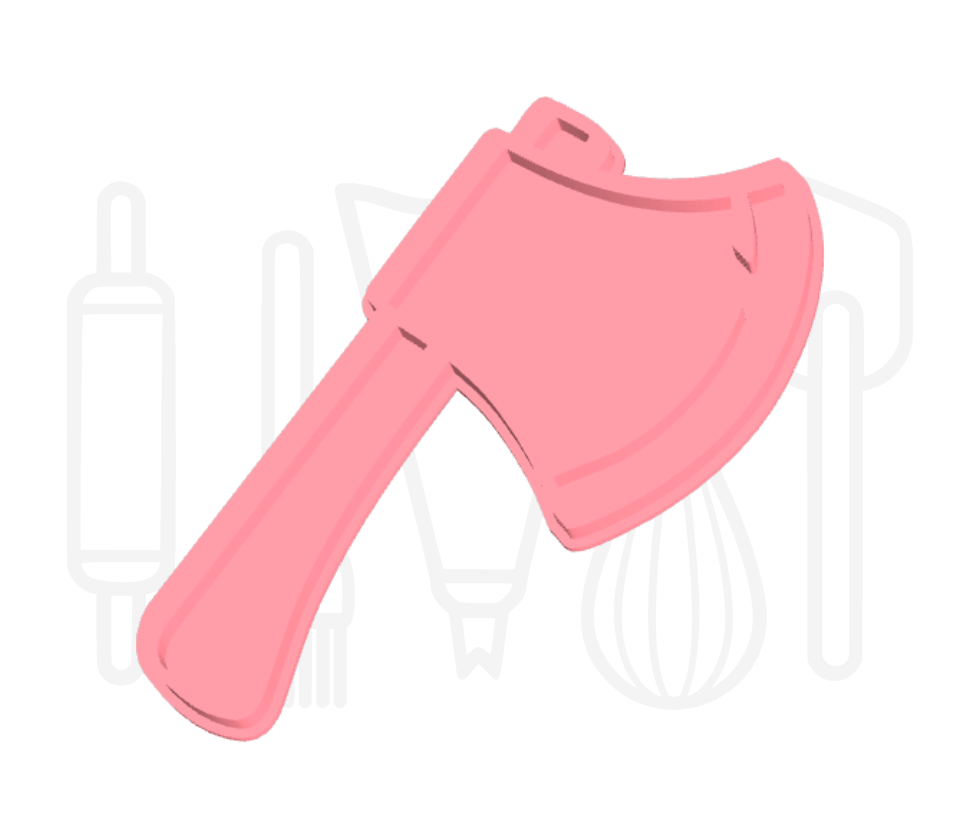 Bijl uitsteker + stempel - 3D-geprint