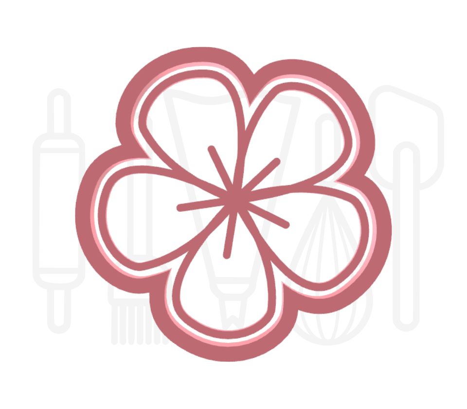 Bloem 2 uitsteker + stempel - 3D-geprint