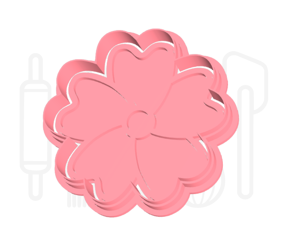 Bloem uitsteker + stempel - 3D-geprint