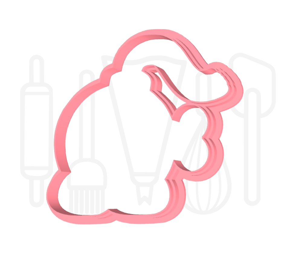 Bom poppetje uitsteker + stempel - 3D geprint