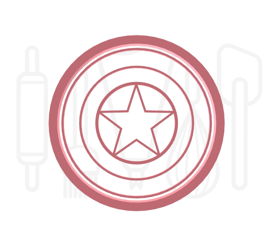 Marvels Captain America uitsteker + stempel - 3D-geprint