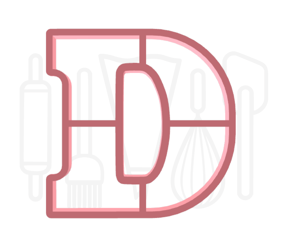 Letter D uitsteker - chocolade letter - 3D geprint