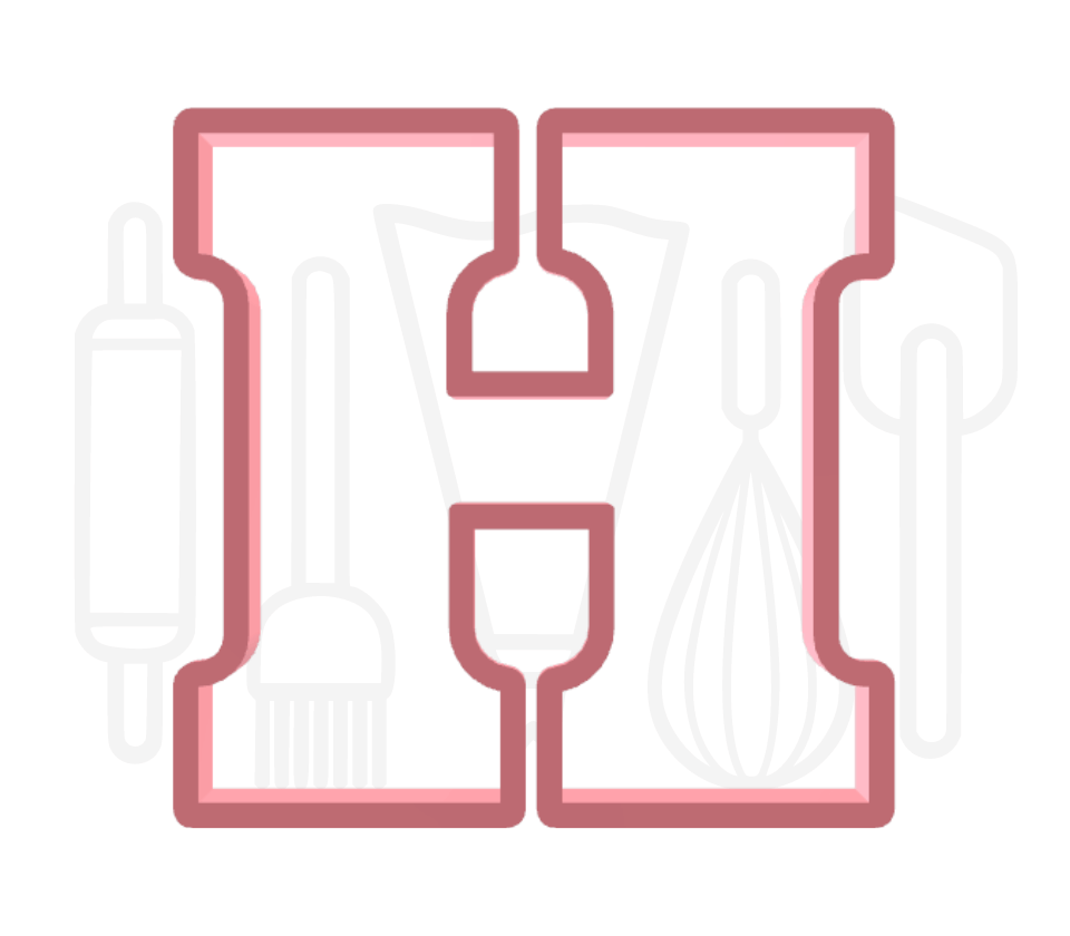 Letter H uitsteker - chocolade letter - 3D geprint