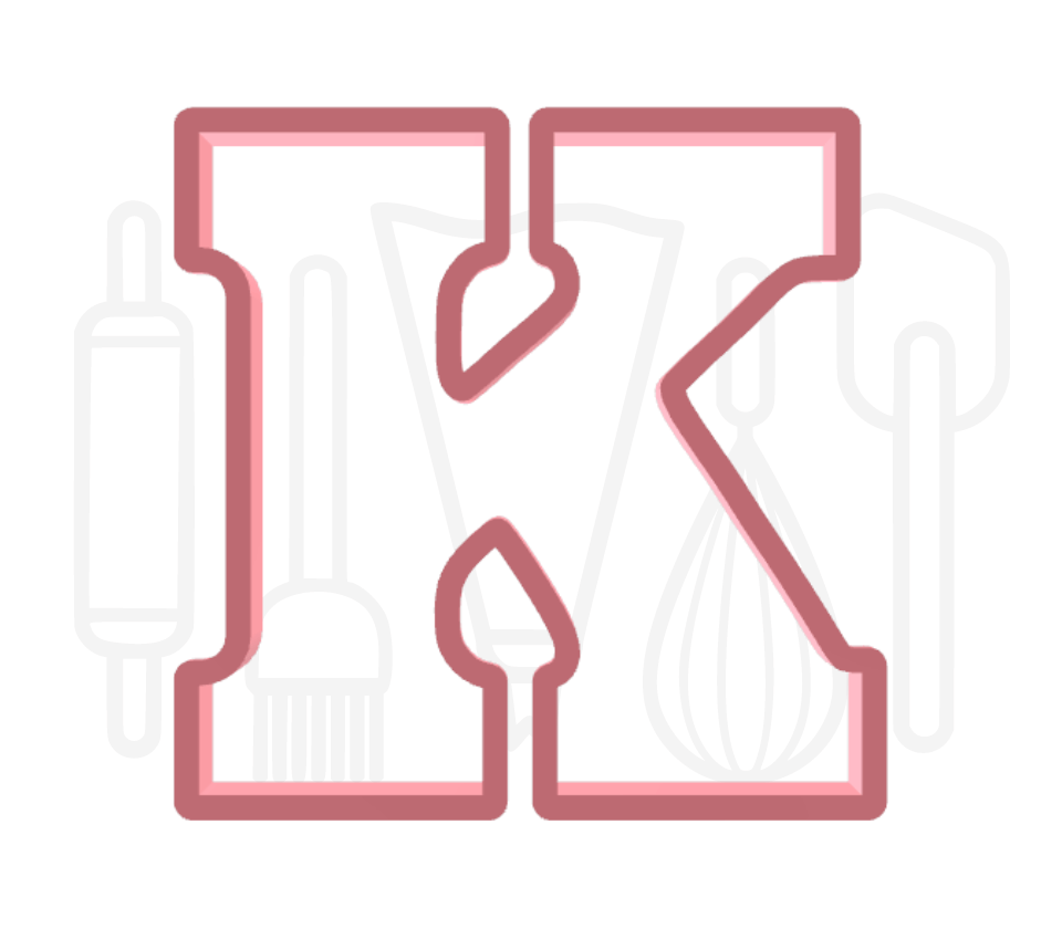 Letter K uitsteker - chocolade letter - 3D geprint