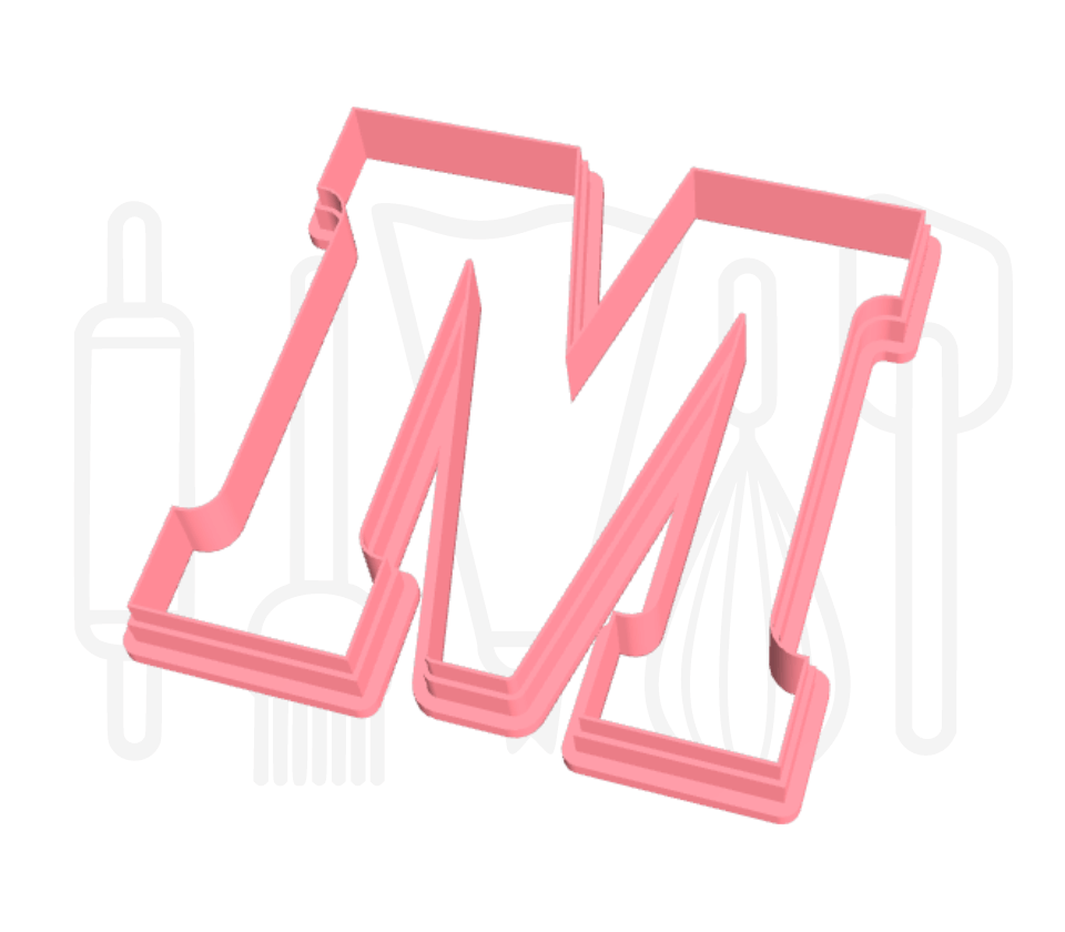 Letter M uitsteker - chocolade letter - 3D geprint