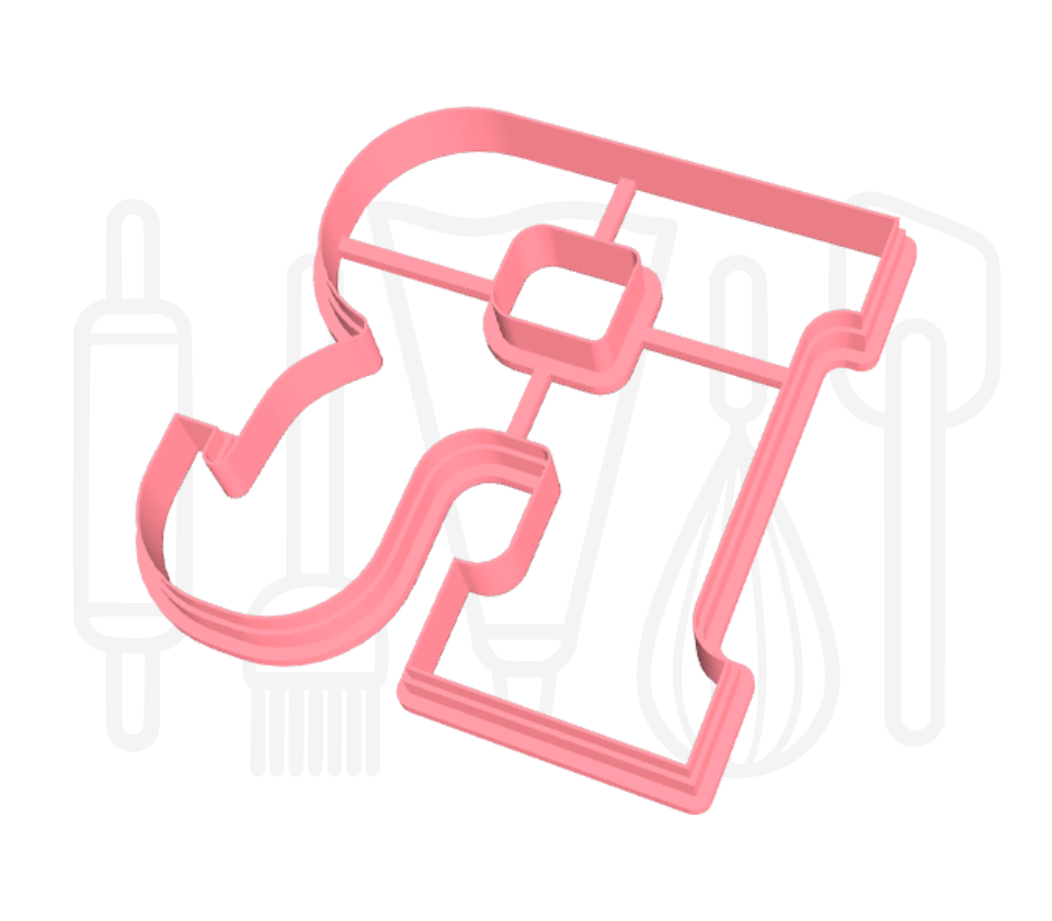 Letter R uitsteker - chocolade letter - 3D geprint