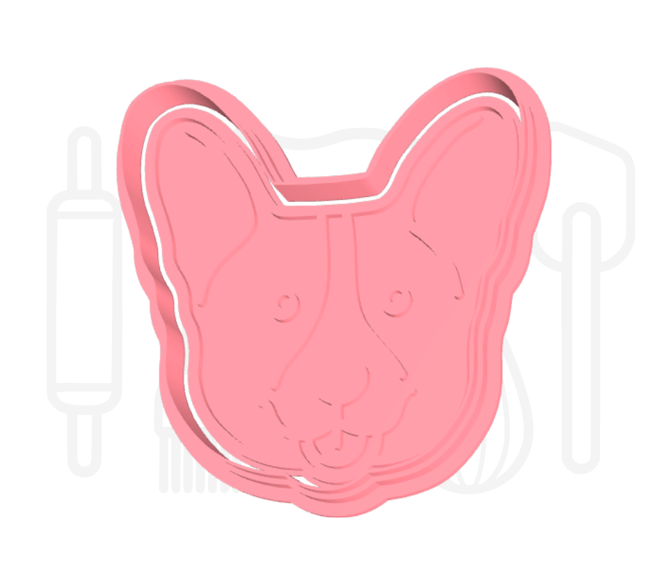 Corgi uitsteker + stempel - 3D-geprint