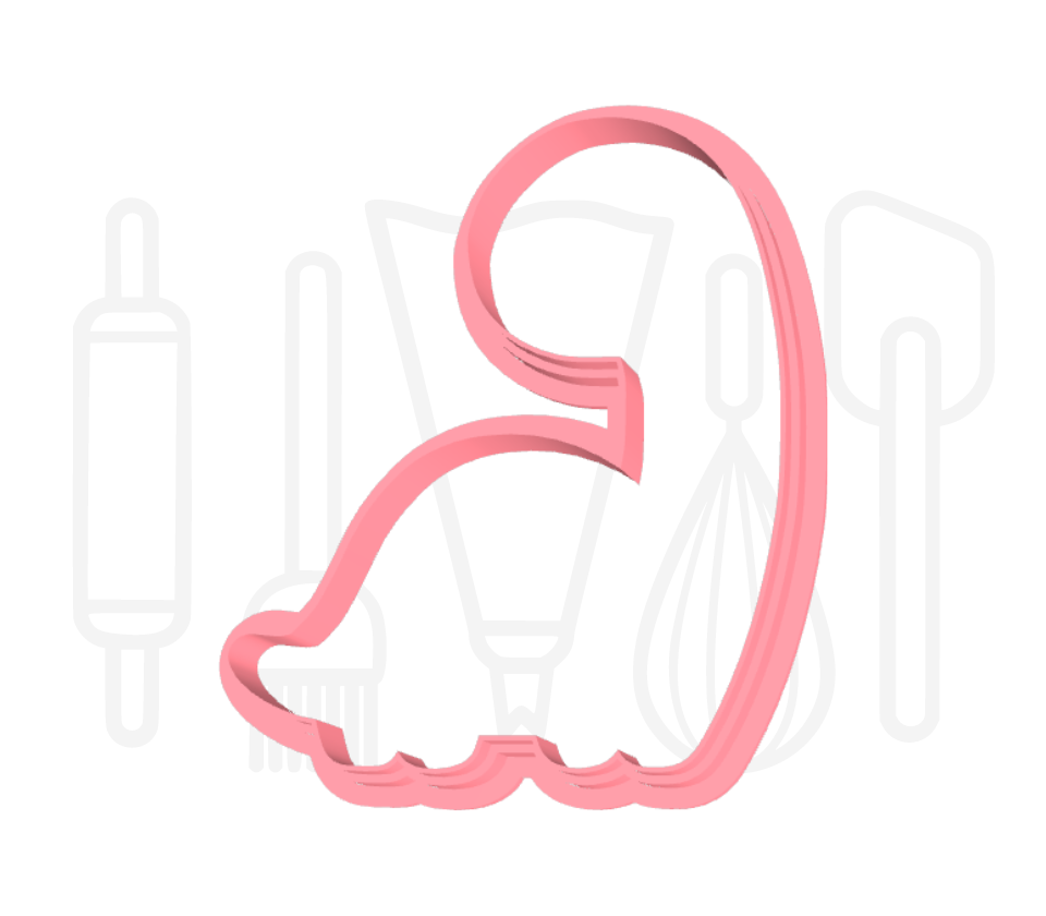 Baby dinosaurus uitsteker + stempel - 3D-geprint