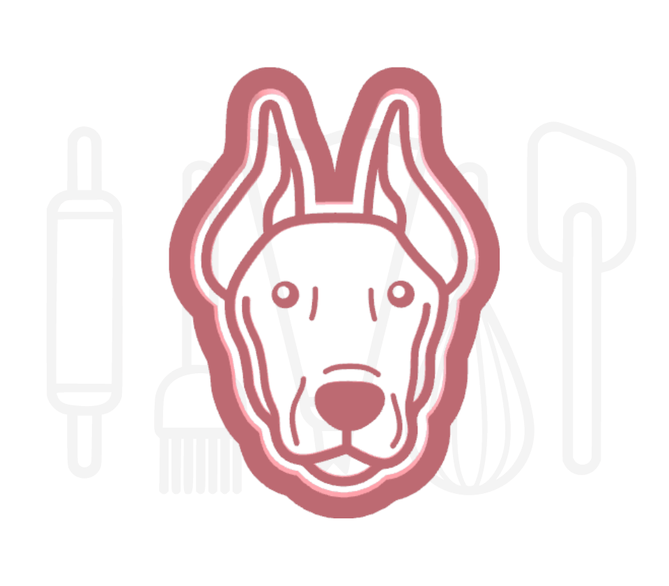 Dobermann uitsteker + stempel - 3D-geprint