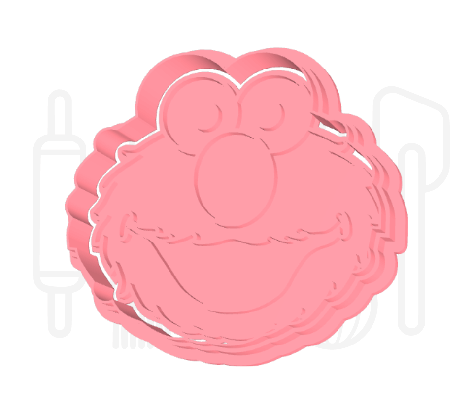 Elmo hoofd uitsteker + stempel - 3D-geprint