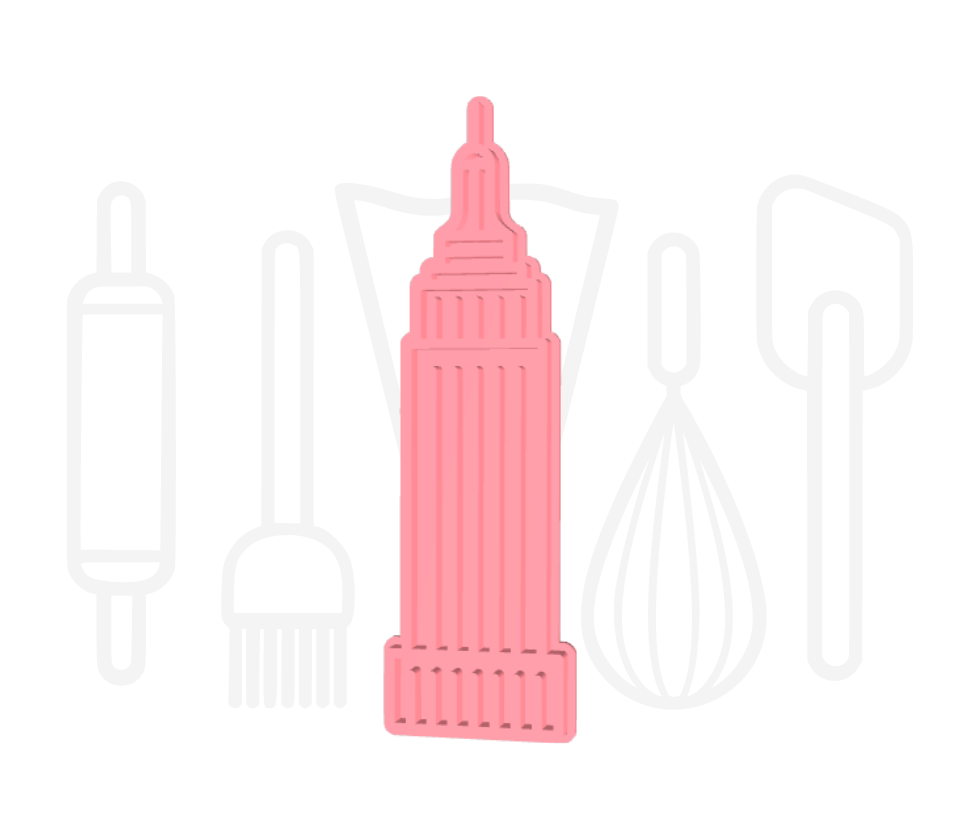 Empire State Building uitsteker + stempel - 3D-geprint