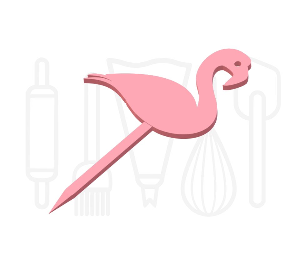 Cocktailprikker - Flamingo 12 stuks