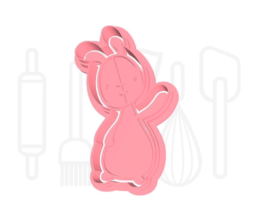 Knuffeltje uitsteker + stempel - 3D-geprint