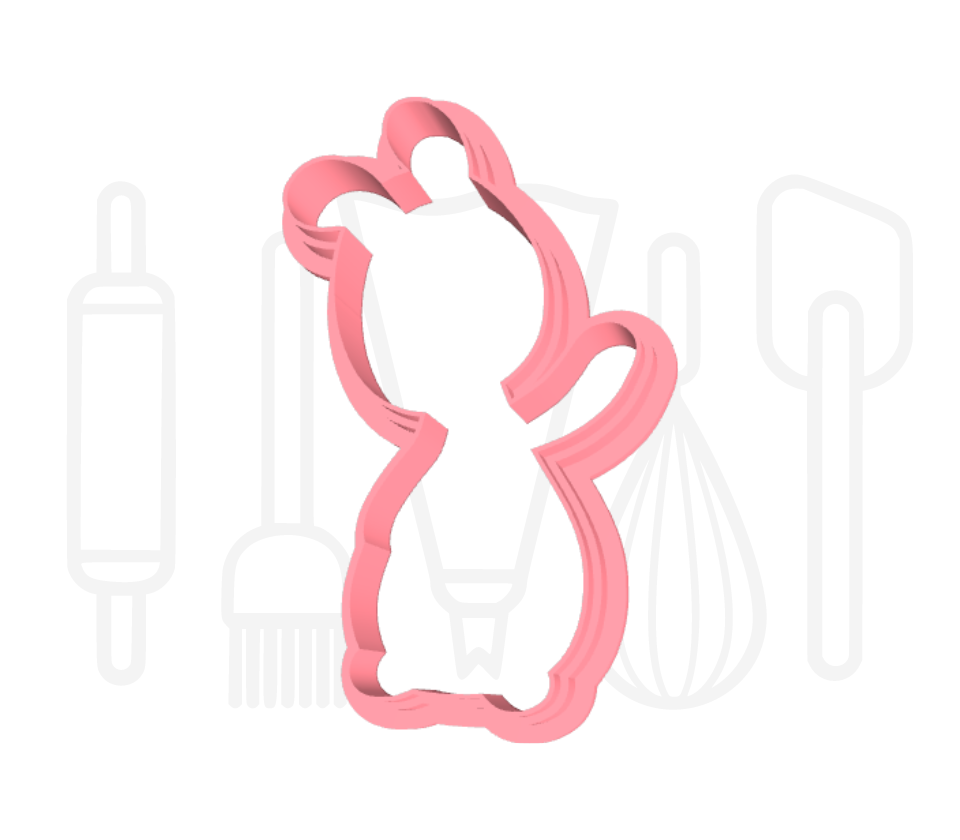 Knuffeltje uitsteker + stempel - 3D-geprint