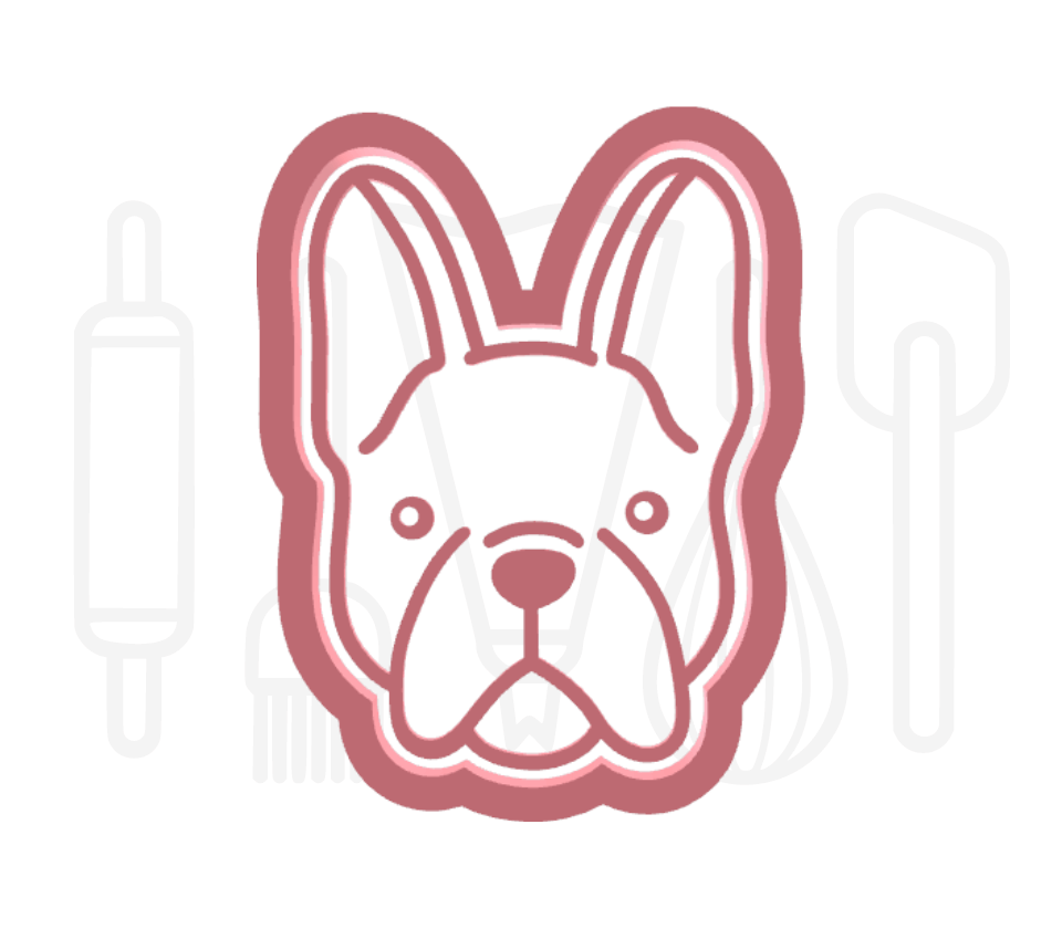 Franse bulldog uitsteker + stempel - 3D-geprint