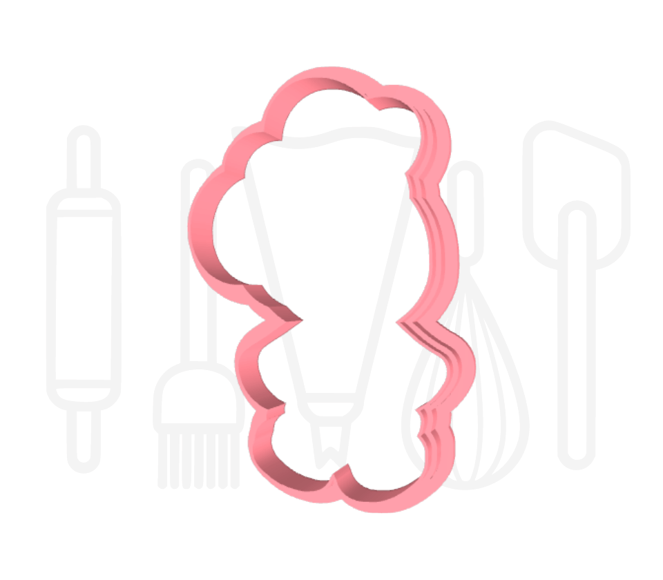 Gingerbread bakkertje uitsteker + stempel - 3D geprint