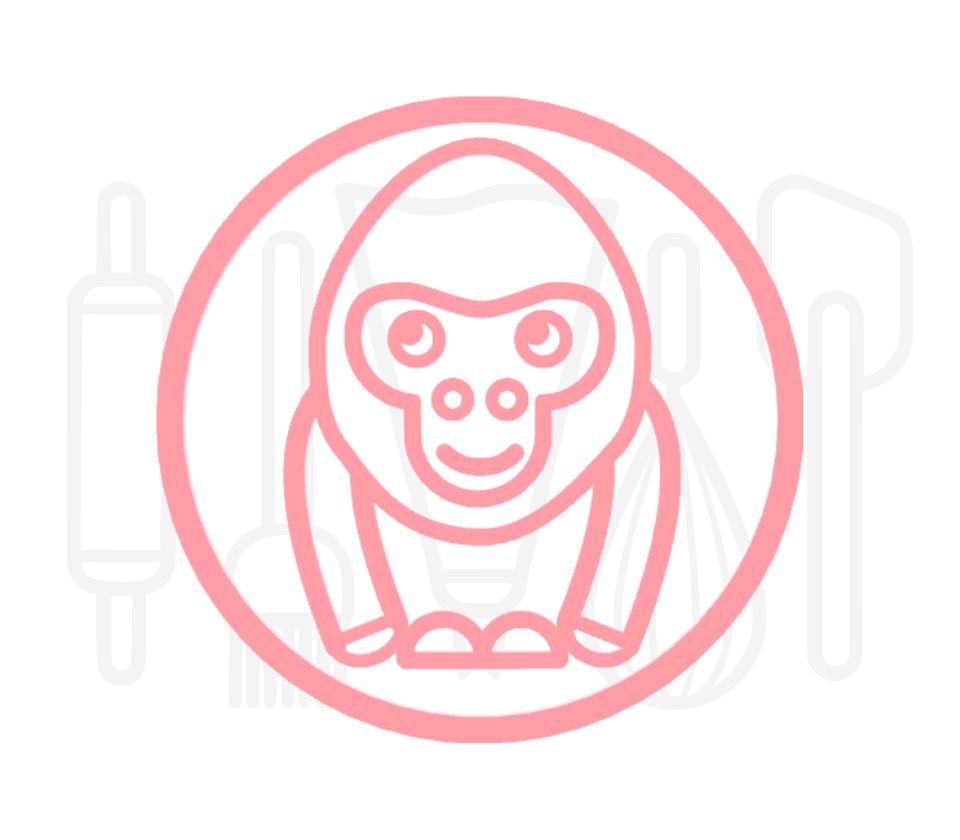 Fondant stempel Gorilla - 3D Geprint