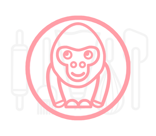Fondant stempel Gorilla - 3D Geprint