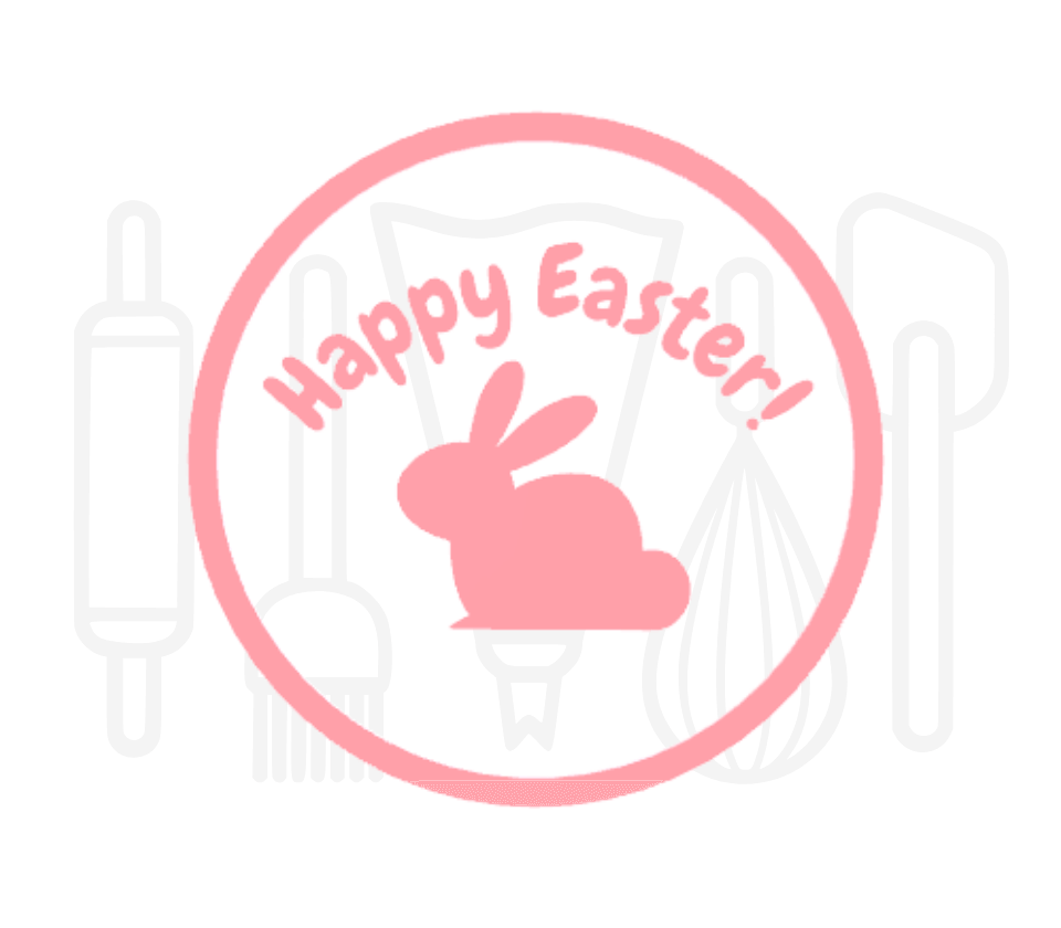 Fondant stempel Happy Easter met konijn - 3D Geprint