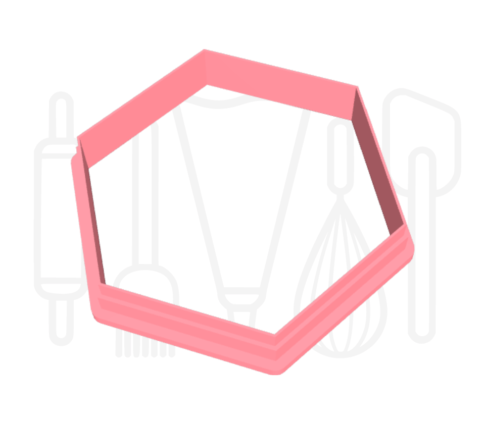 Basisvorm hexagon uitsteker - 3D geprint