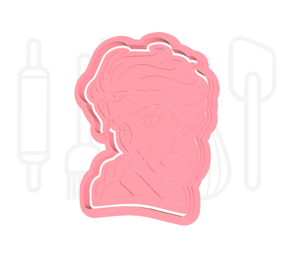 Elsa uitsteker + stempel - 3D-geprint