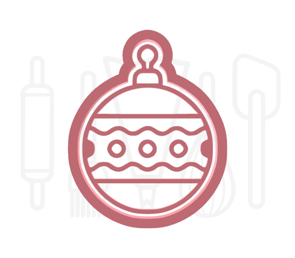 Kerstbal uitsteker + stempel - 3D-geprint