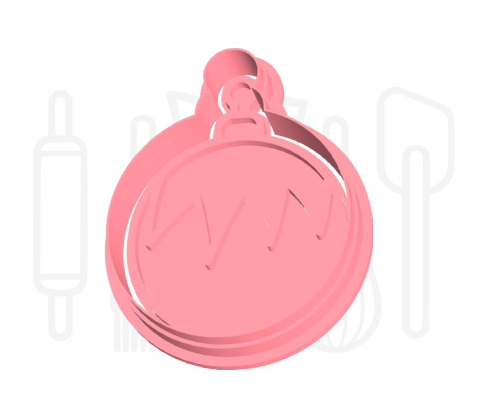 Kerstbal 2 uitsteker + stempel - 3D-geprint