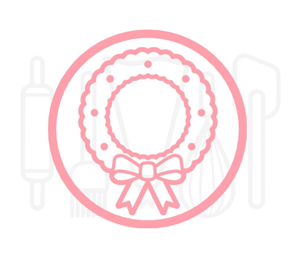 Fondant stempel Kerstkrans - 3D Geprint