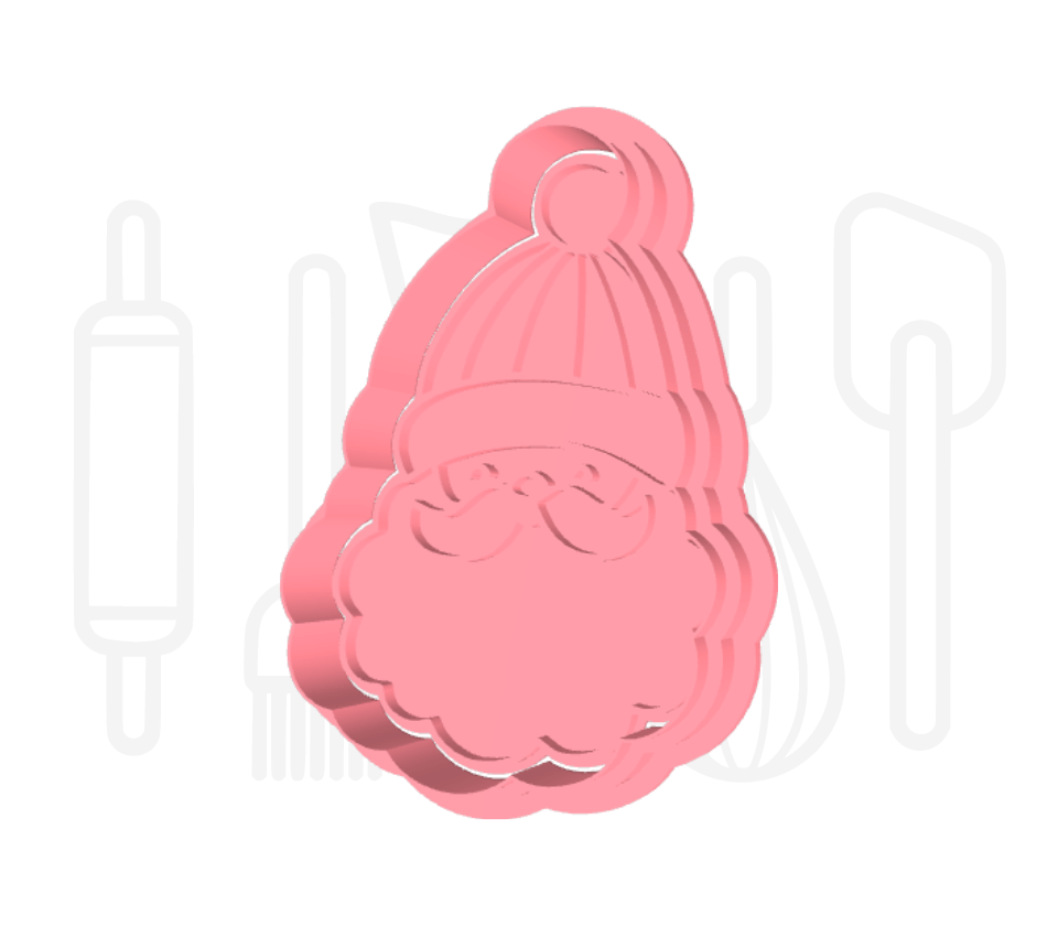 Kerstman uitsteker + stempel - 3D geprint