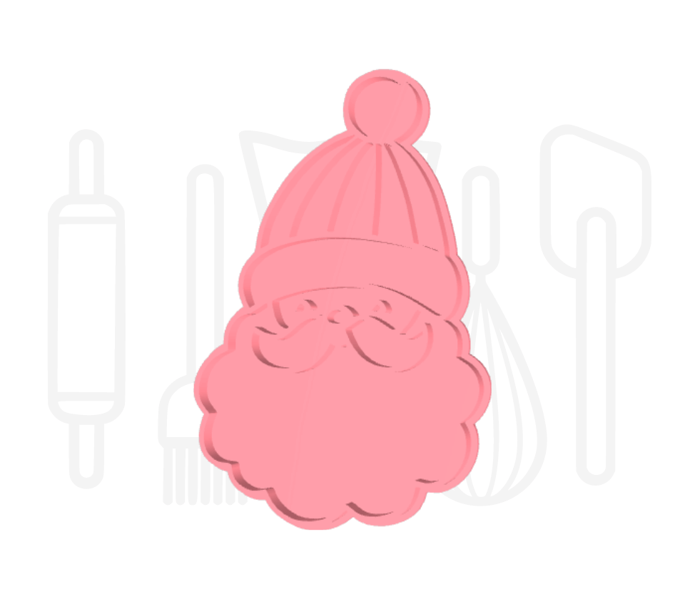 Kerstman uitsteker + stempel - 3D geprint