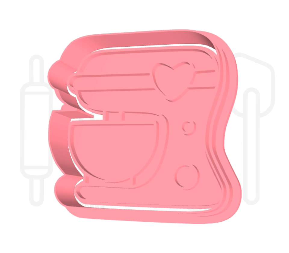 Keukenmachine uitsteker + stempel - 3D-geprint