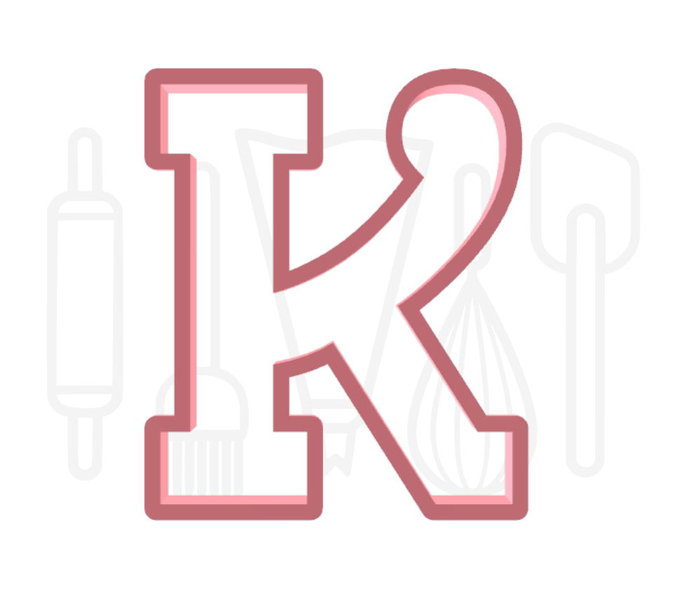 Letter K uitsteker - klassiek - 3D geprint