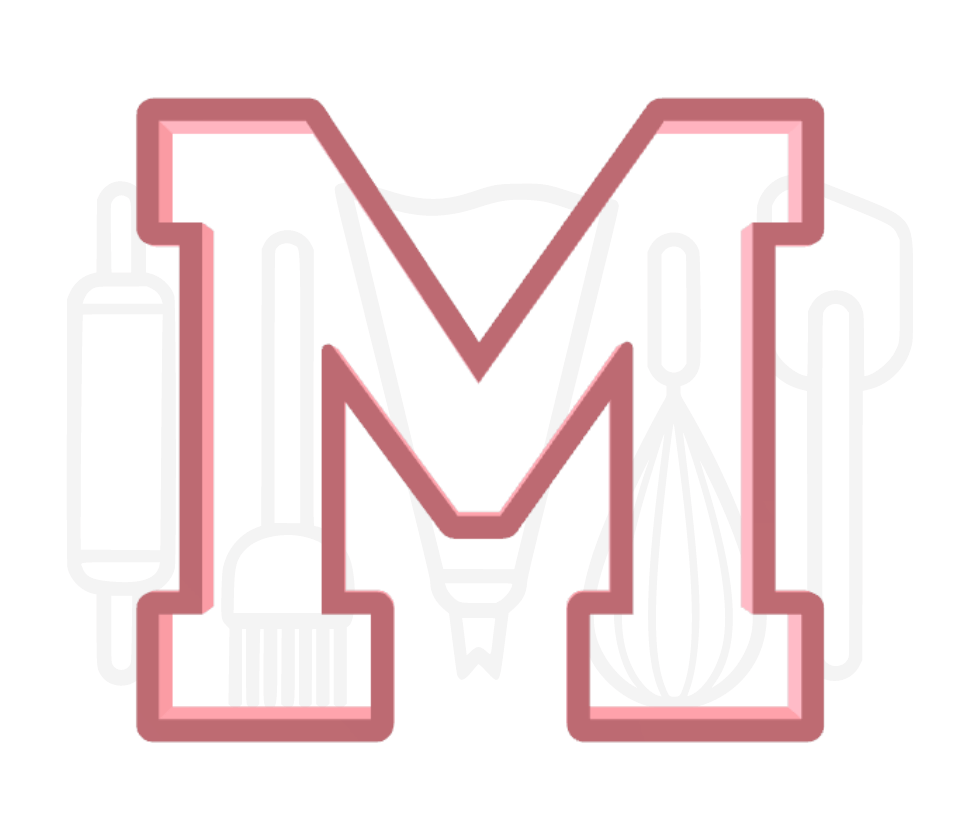 Letter M uitsteker - klassiek - 3D geprint