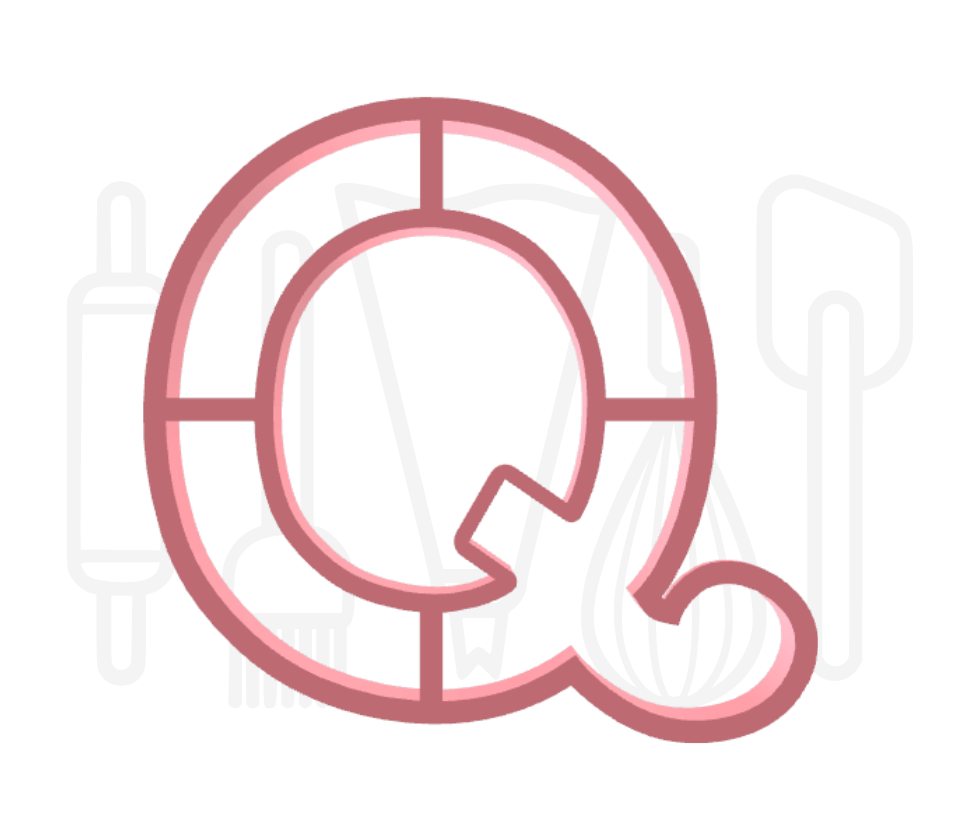 Letter Q uitsteker - klassiek - 3D geprint