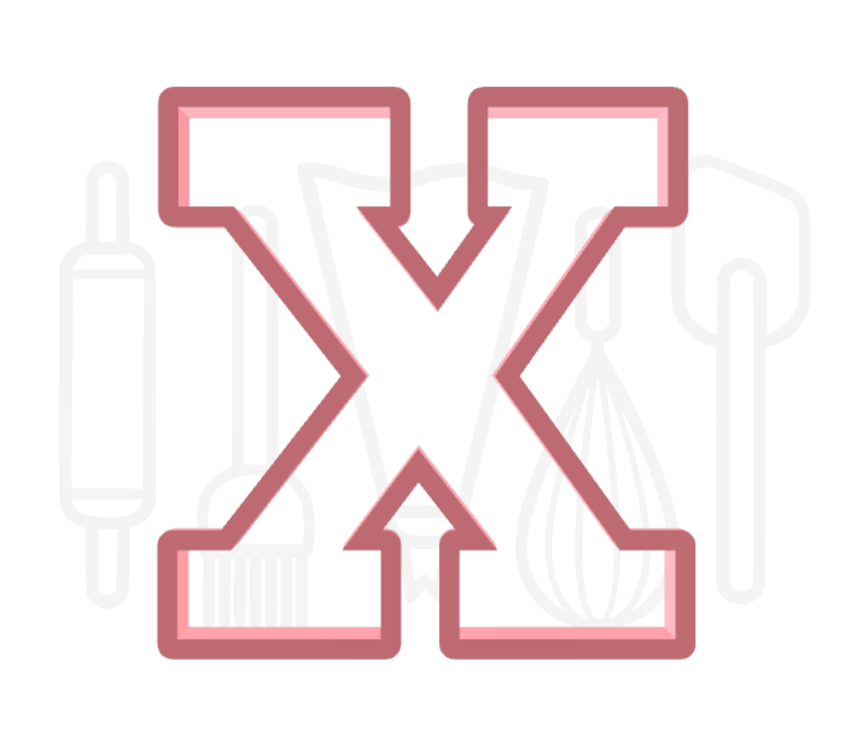 Letter X uitsteker - klassiek - 3D geprint