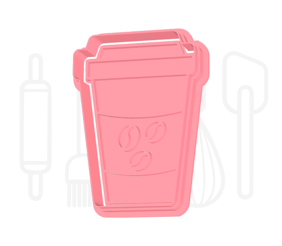 Koffiebeker uitsteker + stempel - 3D-geprint