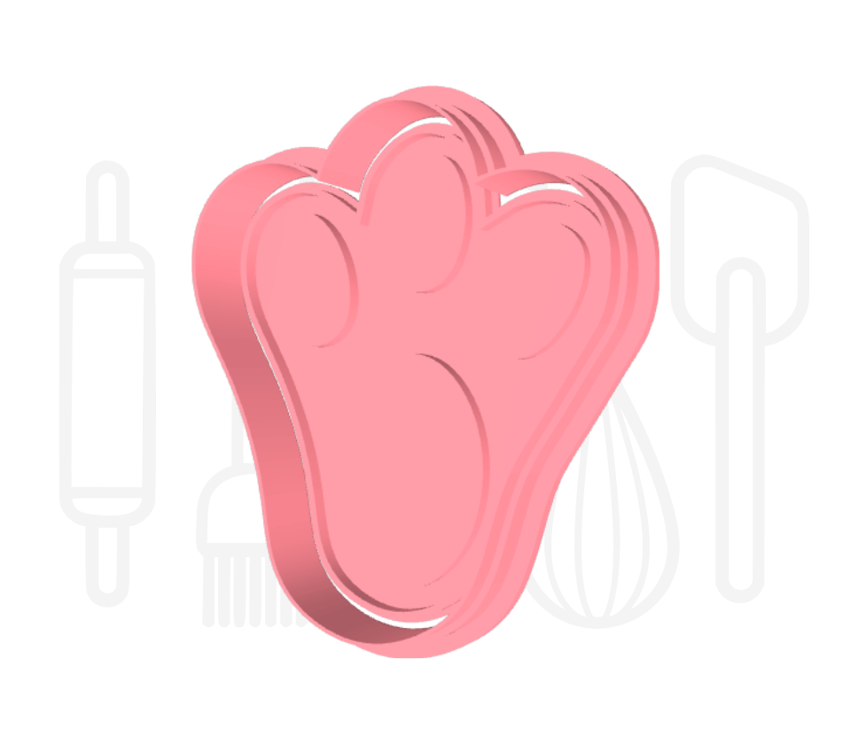 Konijnenpoot uitsteker + stempel - 3D geprint