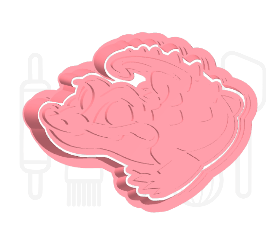 Krokodil uitsteker + stempel - 3D-geprint