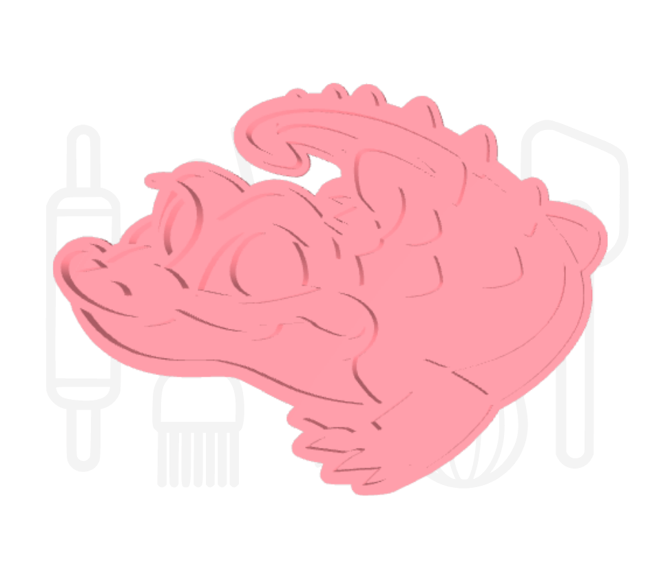 Krokodil uitsteker + stempel - 3D-geprint
